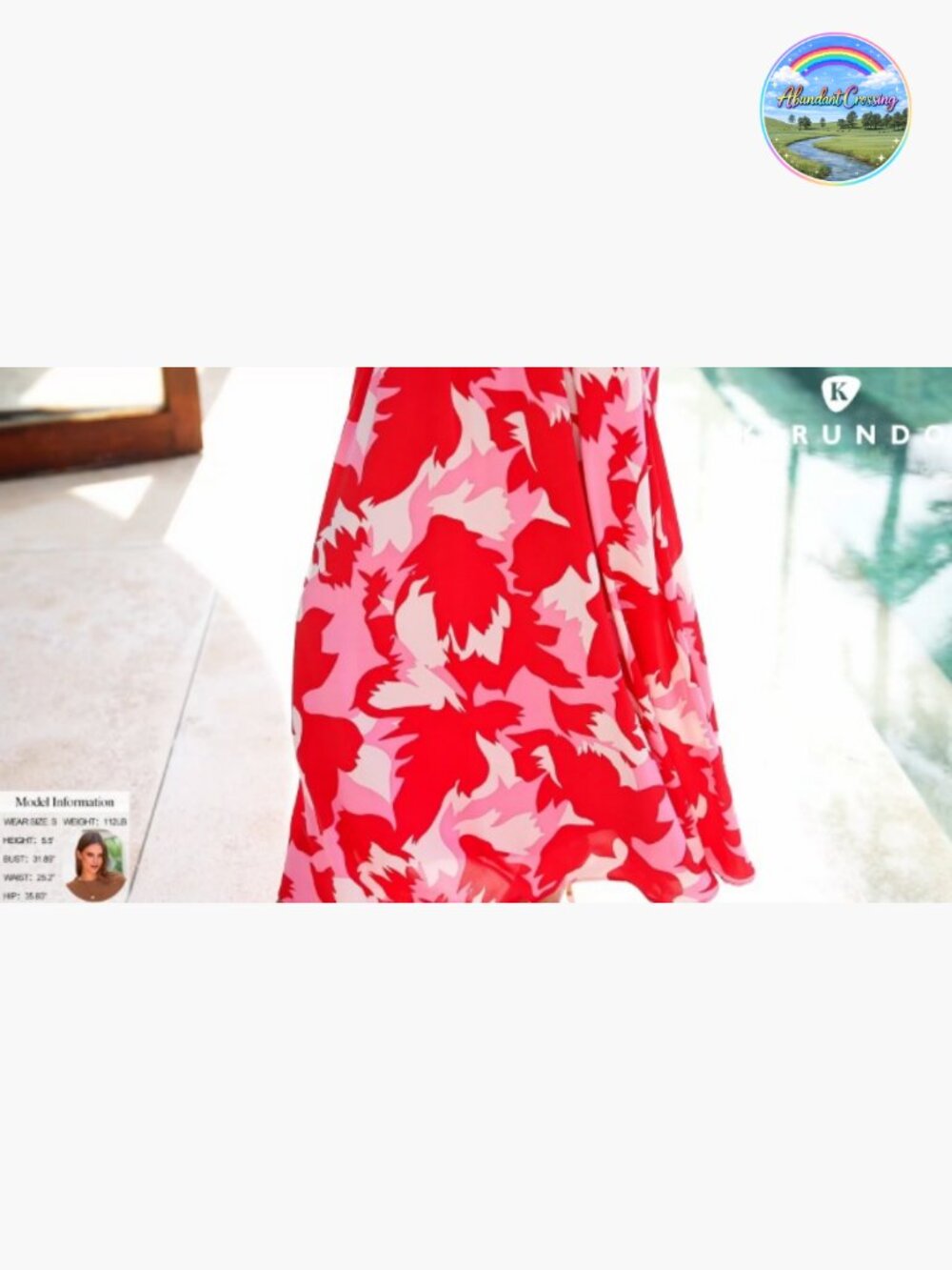 Boho Floral Maxi Dress Sleeveless Scoop Neck A-Line Tank Dress with Pockets - Picture 7 of 7